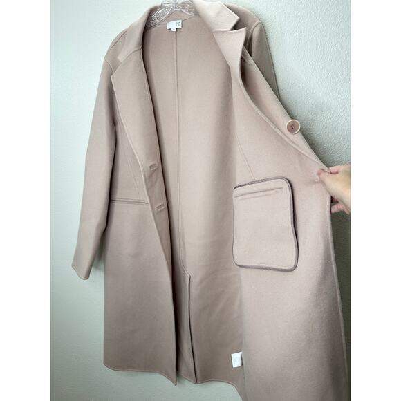 TSE 100% Cashmere Pale Pink Button Front Notch Collar Pockets 8 - Picture 12 of 14